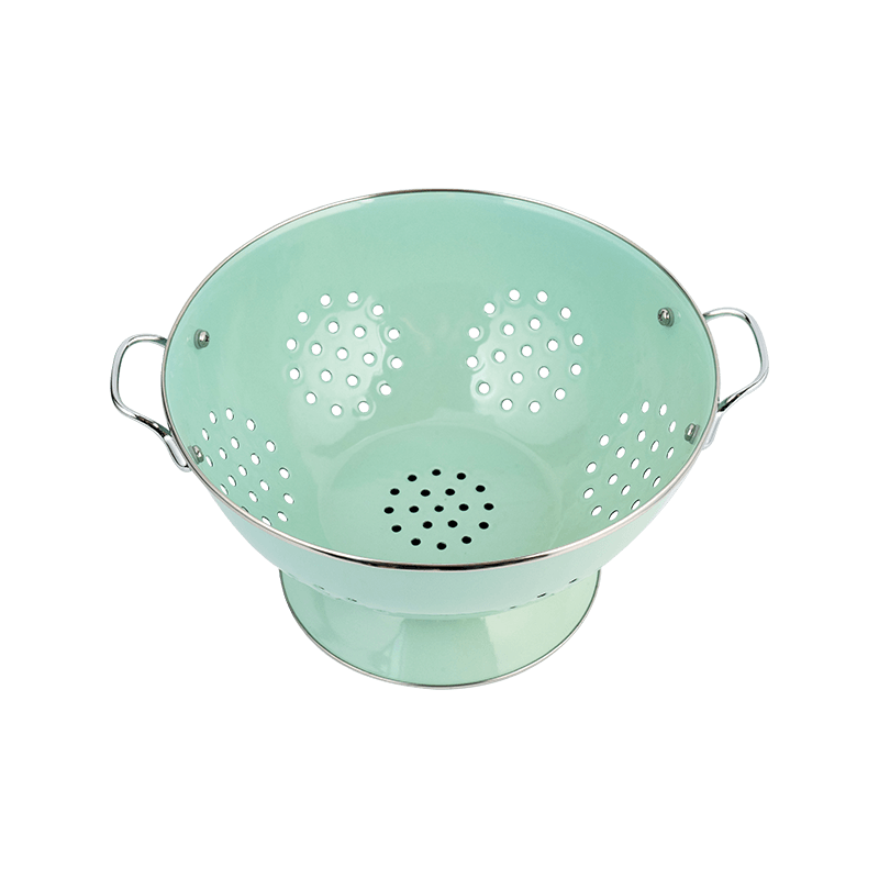 Vintage emaljfruktkorg