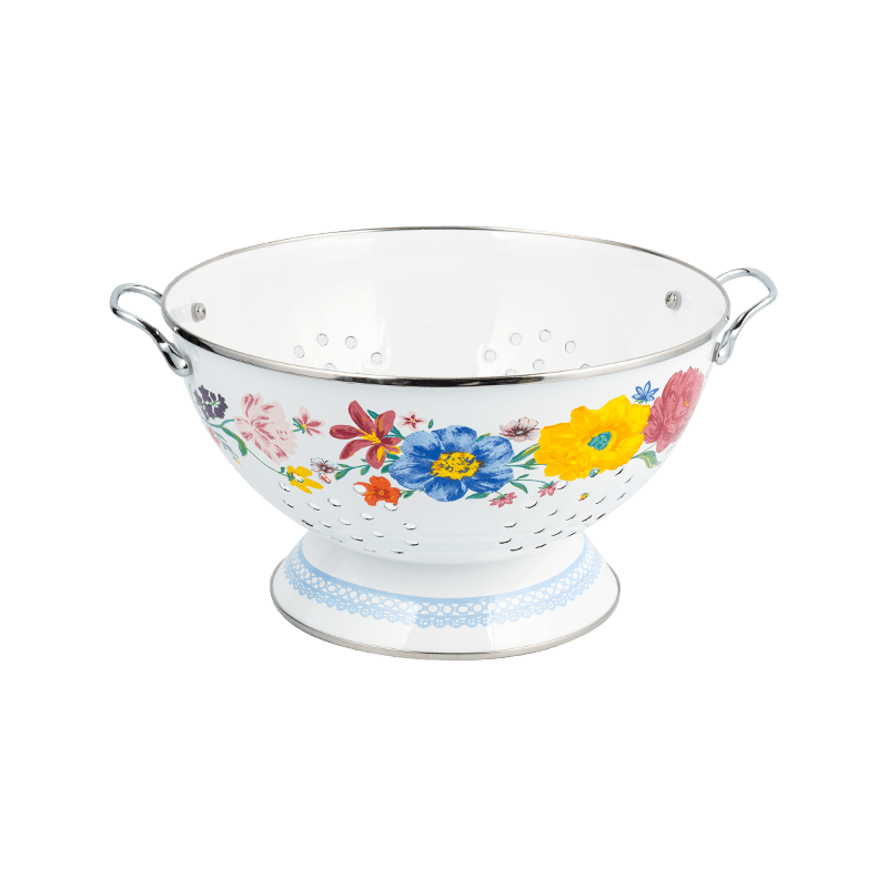 Vintage emaljfruktkorg