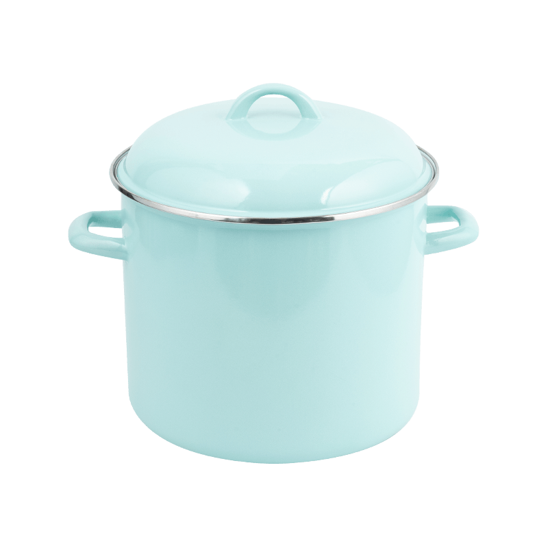 755D Emalj dubbelhandtag hög hink