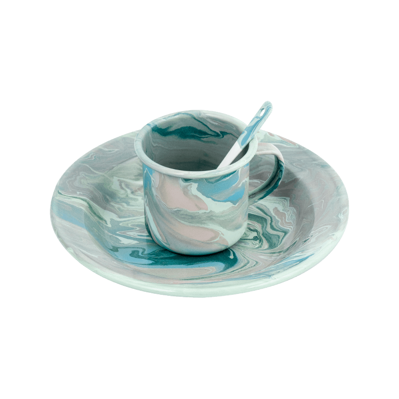 Europeisk blommig emalj tekanna Europeisk blommig emalj tekanna