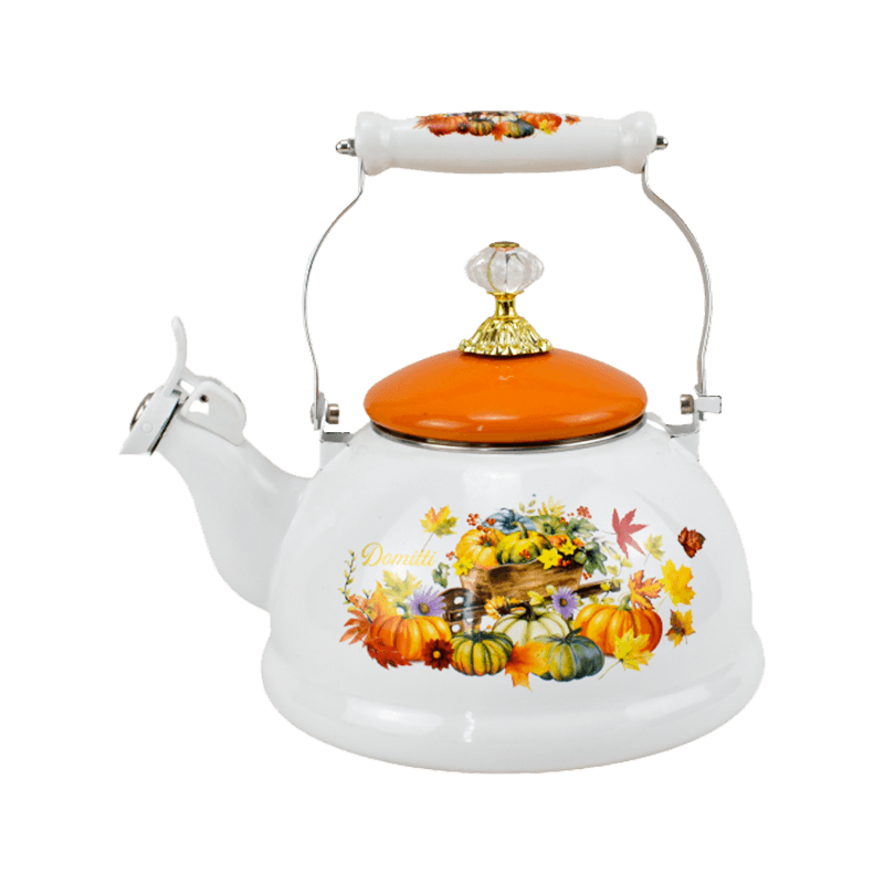 Kök visslande te -emaljkokare